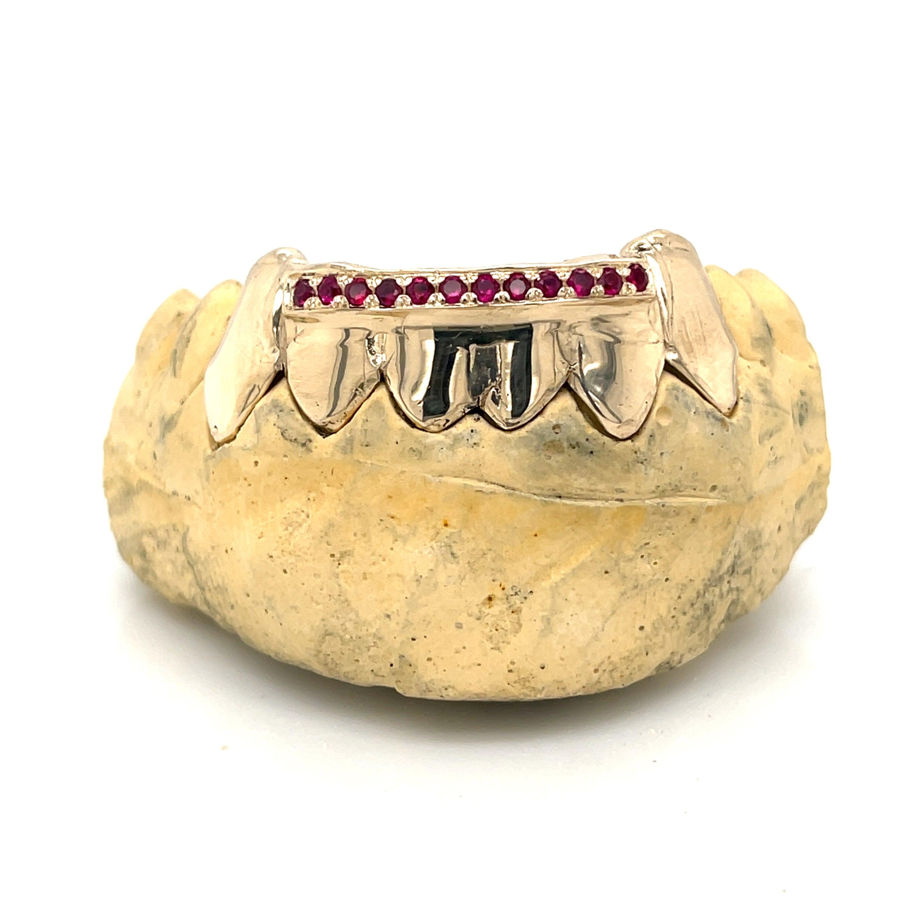 6pc Gold Ruby Tipped Bottom Grillz - Seattle Gold Grillz
