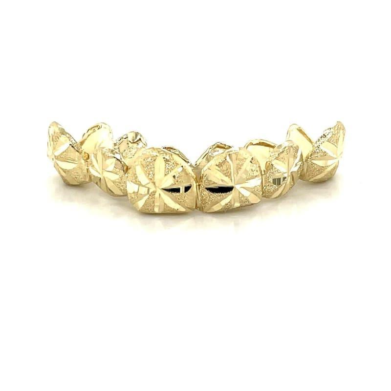 6pc Gold Snowfall Top Grillz - Seattle Gold Grillz