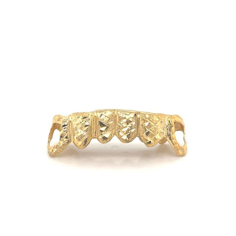 6pc Gold Snowflake Bottom Grillz - Seattle Gold Grillz