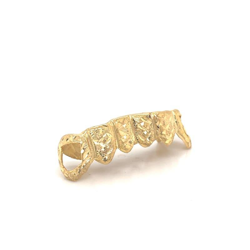 6pc Gold Snowflake Bottom Grillz - Seattle Gold Grillz