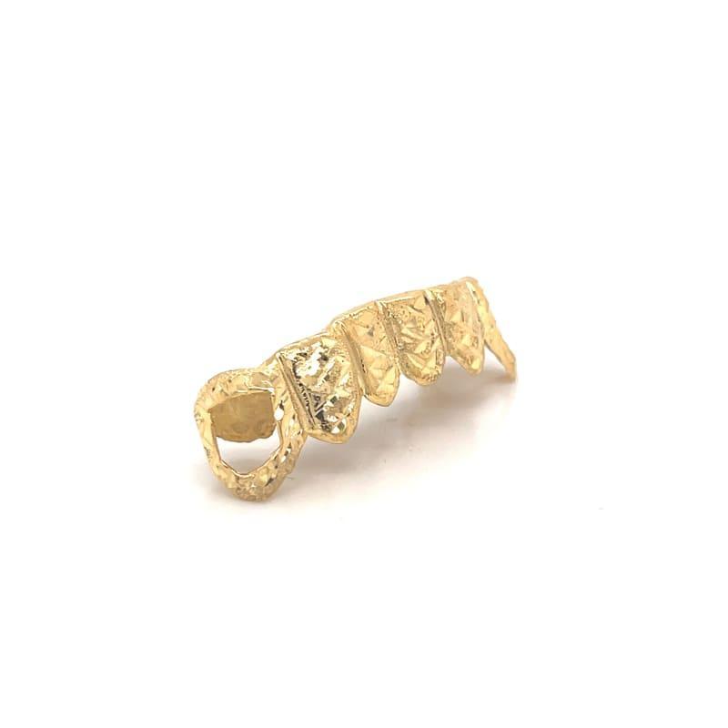 6pc Gold Snowflake Bottom Grillz - Seattle Gold Grillz