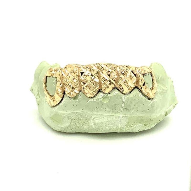 6pc Gold Snowflake Bottom Grillz - Seattle Gold Grillz