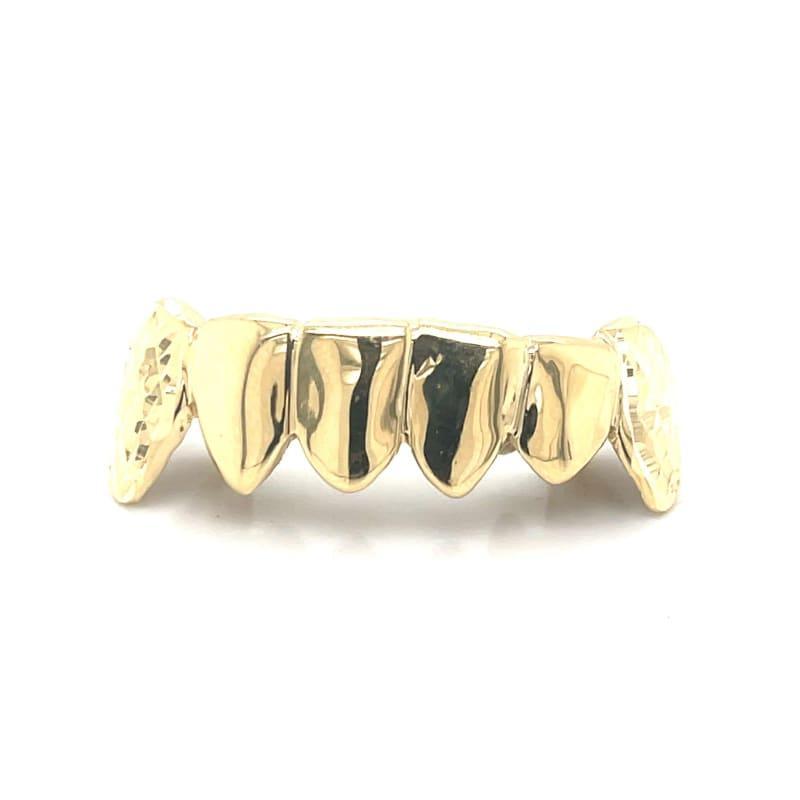 6pc Gold Trillion Cut Fang Grillz - Seattle Gold Grillz