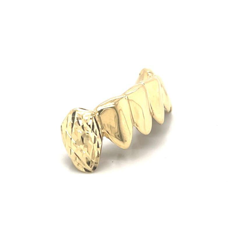 6pc Gold Trillion Cut Fang Grillz - Seattle Gold Grillz