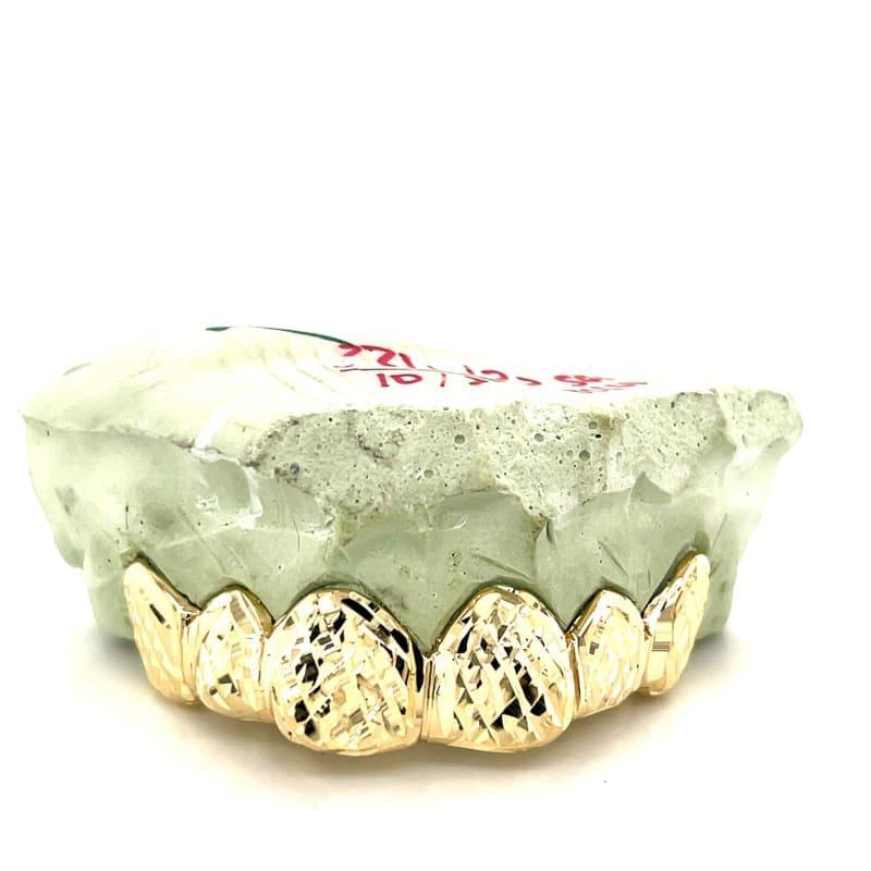 6pc Gold Trillion Cut Grillz - Seattle Gold Grillz