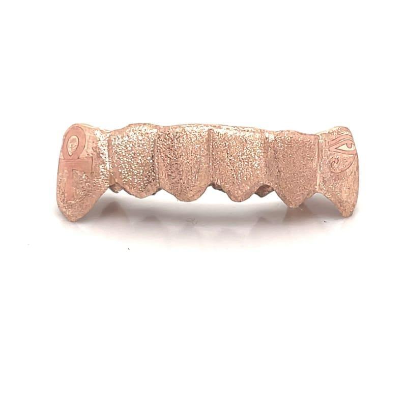 6pc Rose Gold Dusted Ankh Grillz - Seattle Gold Grillz