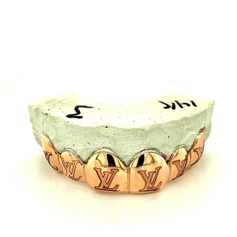 6pc Rose Gold Lasered Grillz - Seattle Gold Grillz