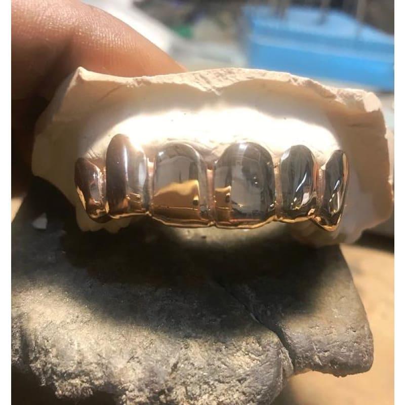 6pc Rose Gold Top Grillz - Seattle Gold Grillz