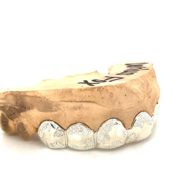 6pc Silver Earth Cut Top Grillz - Seattle Gold Grillz