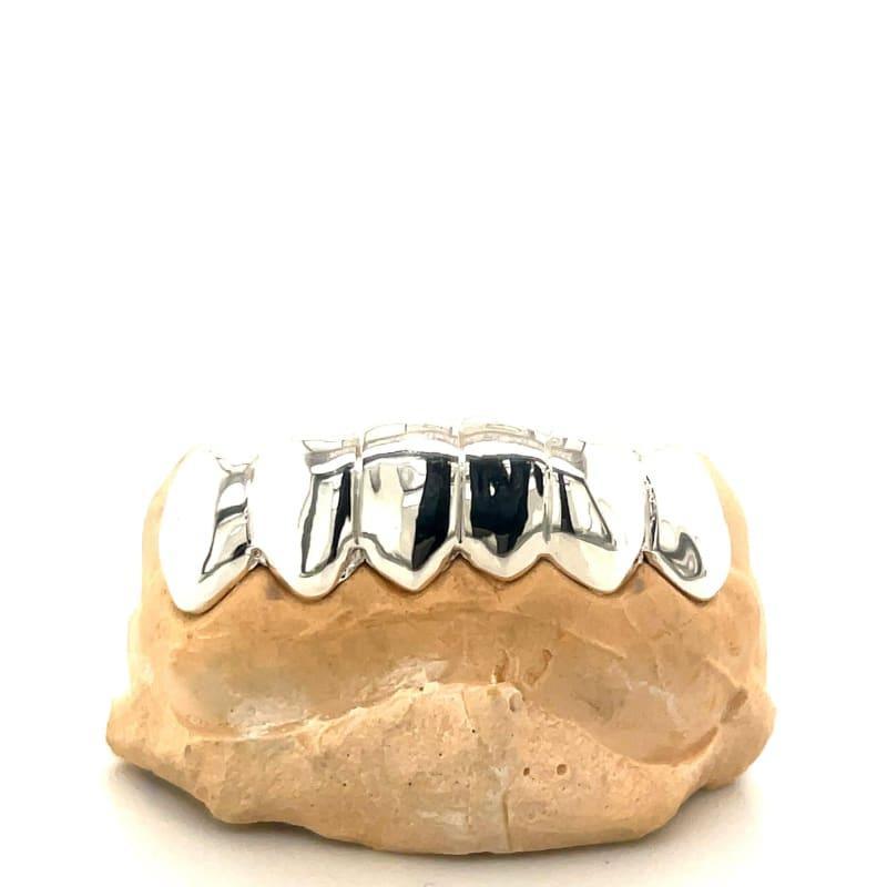 6pc Silver Polished Bottom Grillz - Seattle Gold Grillz