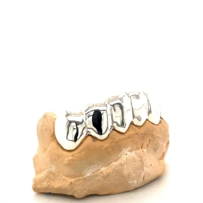 6pc Silver Polished Bottom Grillz - Seattle Gold Grillz