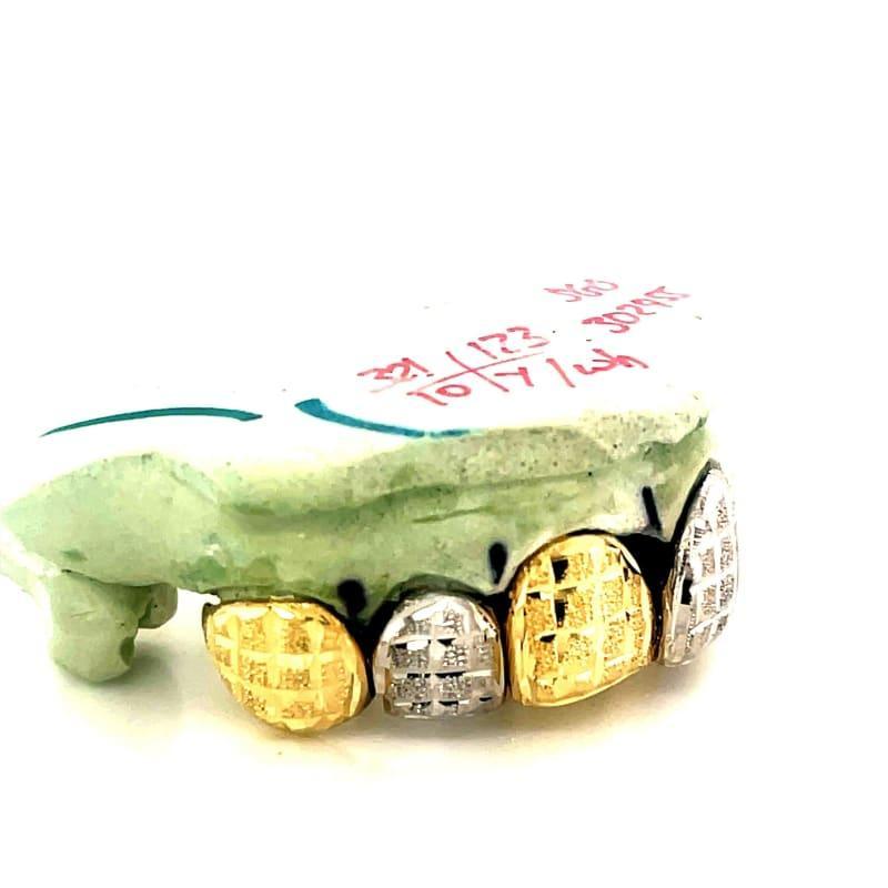 6pc Two Tone Dusted Grillz - Seattle Gold Grillz