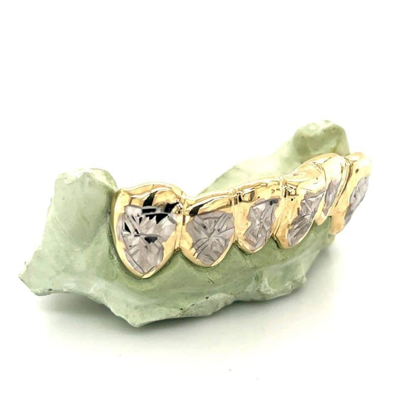 6pc Two Tone Sunburst Grillz - Seattle Gold Grillz