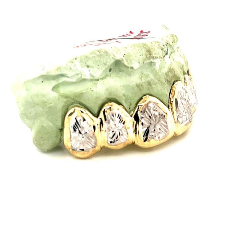6pc Two Tone Sunburst Grillz - Seattle Gold Grillz