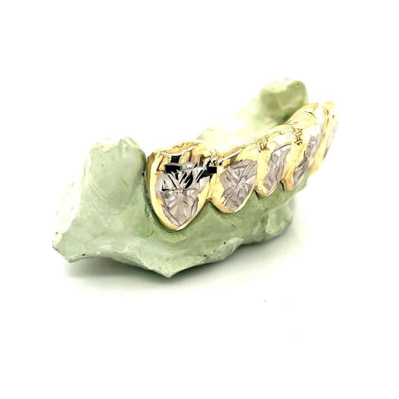 6pc Two Tone Sunburst Grillz - Seattle Gold Grillz