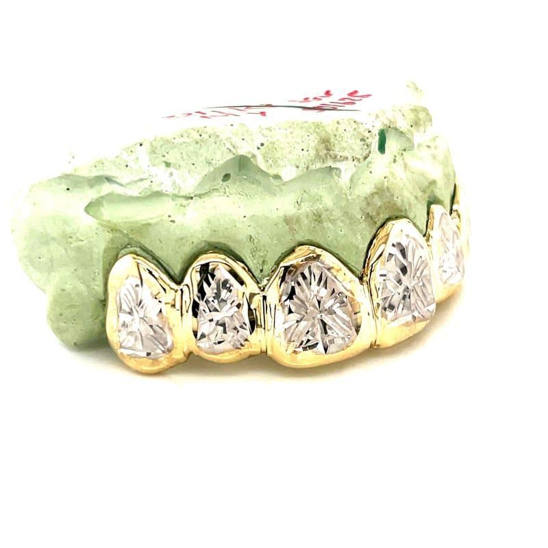 6pc Two Tone Sunburst Grillz - Seattle Gold Grillz