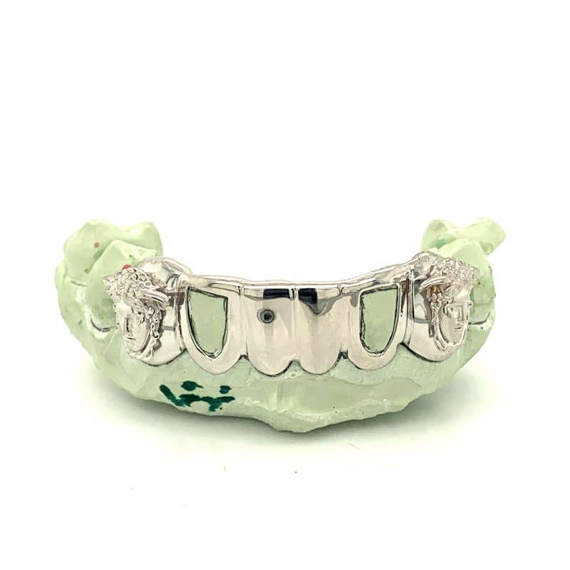 6pc White Gold 3D Grillz - Seattle Gold Grillz