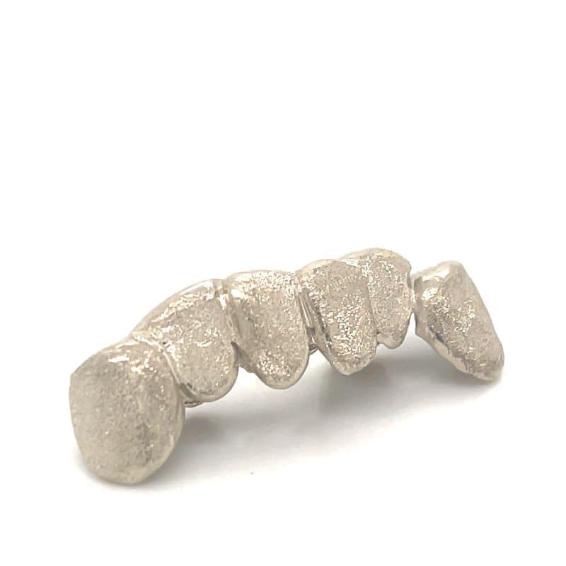 6pc White Gold Dusted Grillz - Seattle Gold Grillz