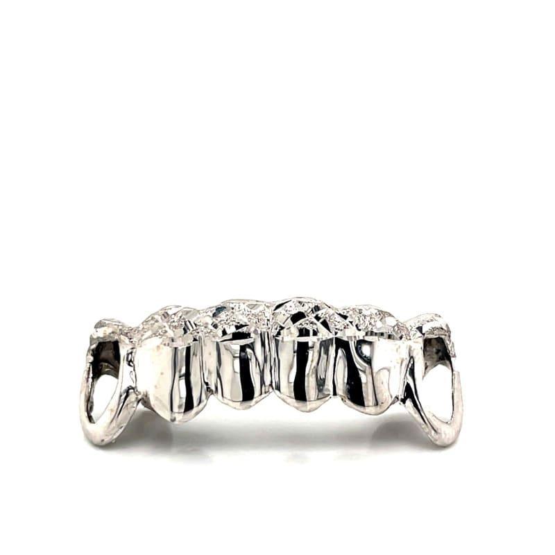 6pc White Gold Open Face Grillz - Seattle Gold Grillz