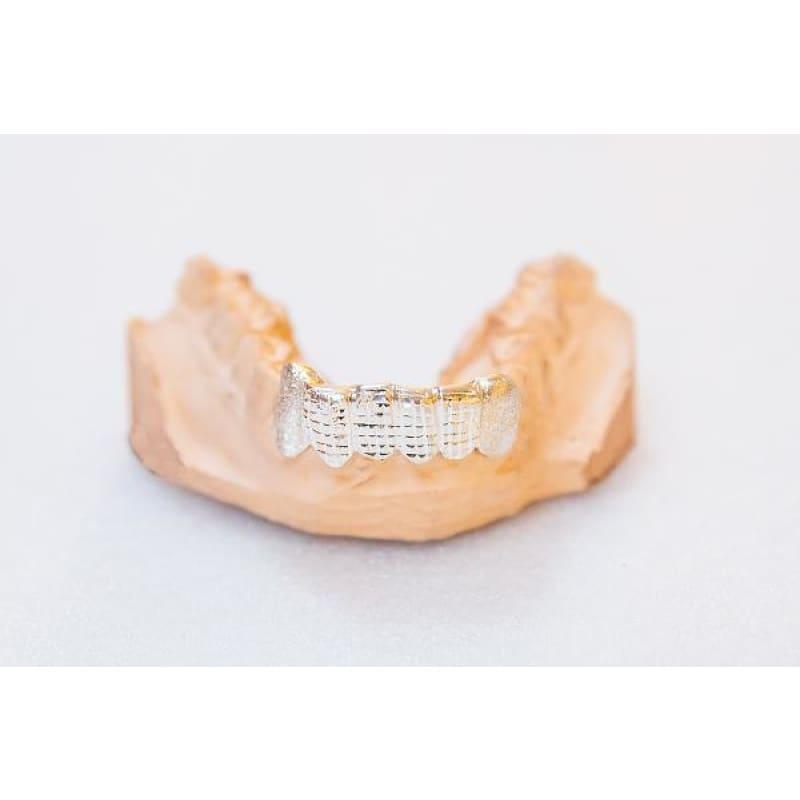 6pc White Gold Princess Cut Grillz - Seattle Gold Grillz