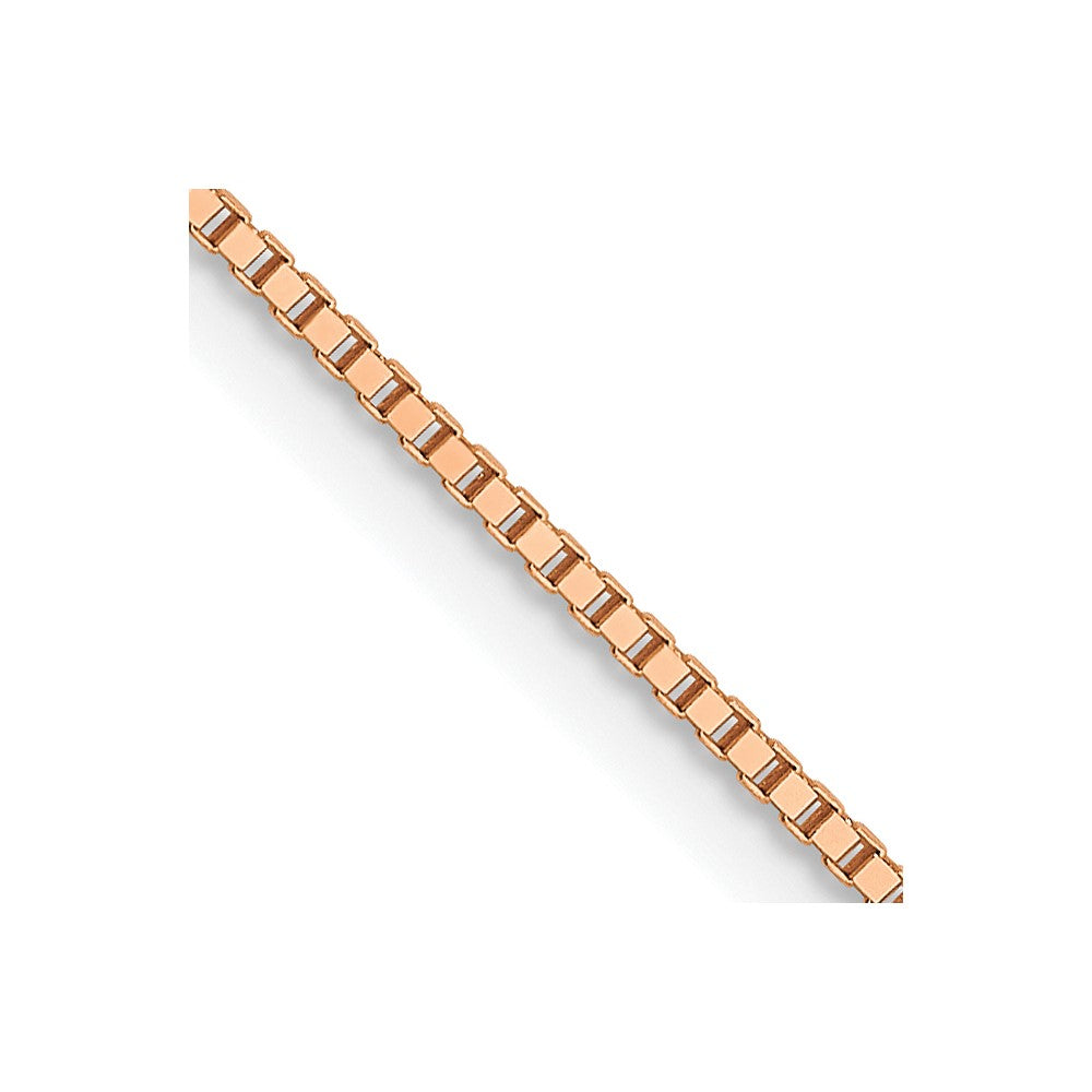 14K Rose Gold Box Link Chain — 0.7 mm