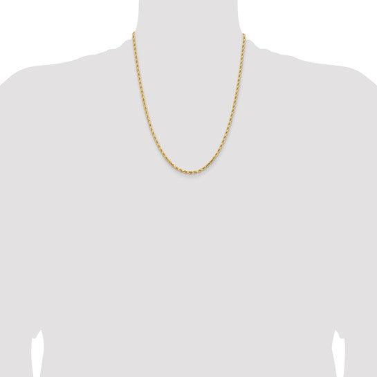 14k 3.25mm Diamond-cut Rope Chain