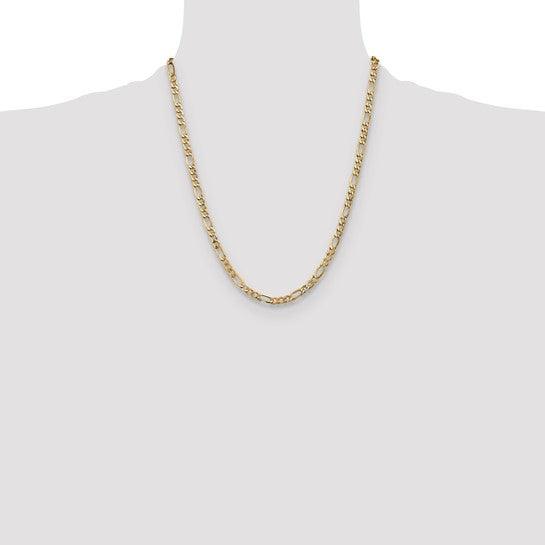 10k 5.75mm Semi-Solid Figaro Chain