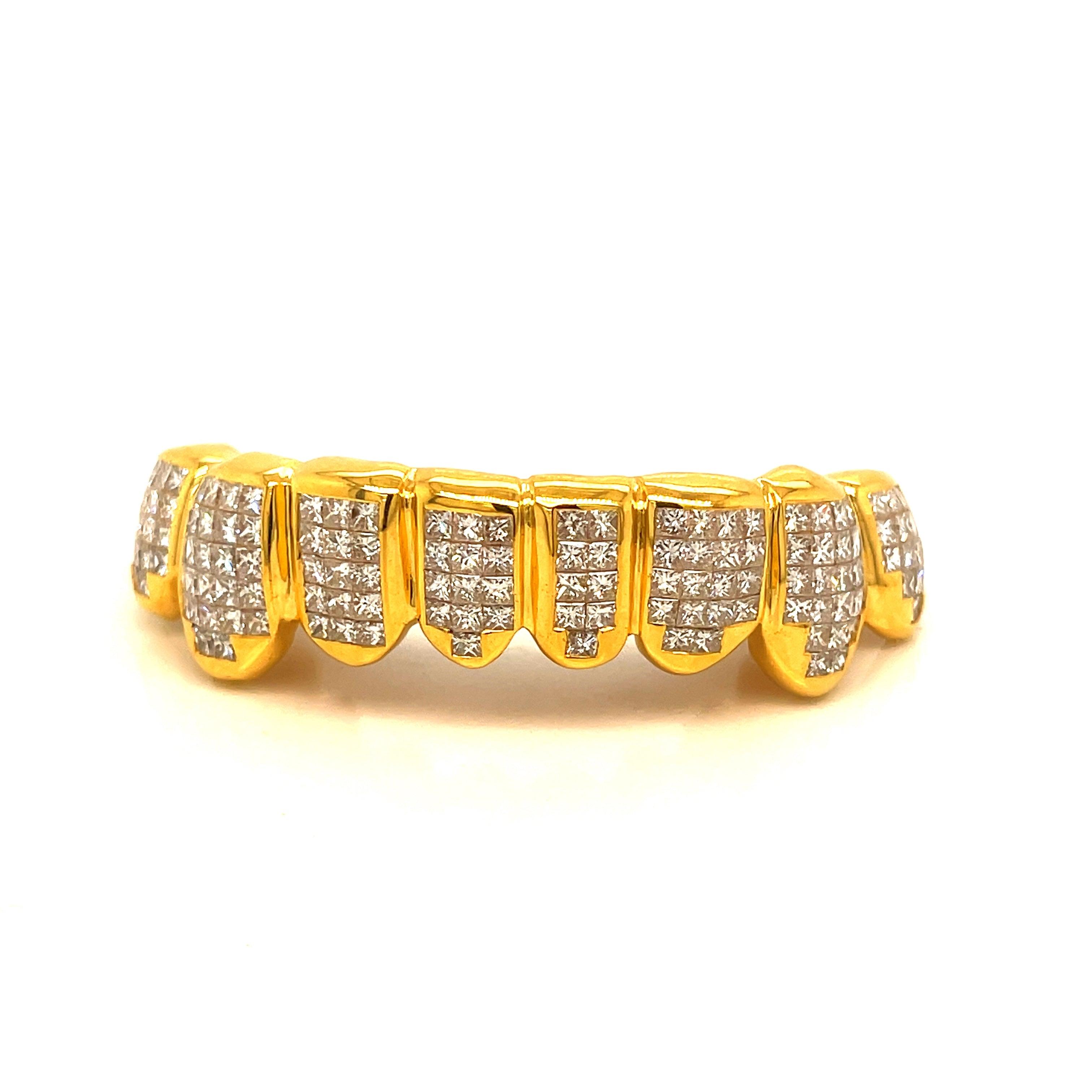 8pc 18k Gold Invisible Set Bottom Grillz - Seattle Gold Grillz