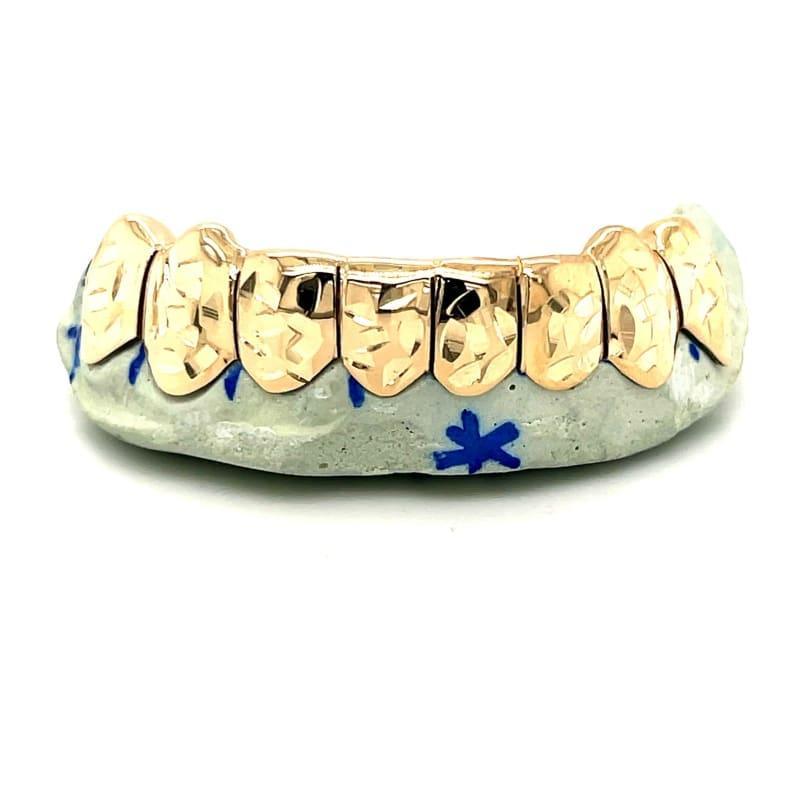 8pc Gold Leaf Cut Grillz - Seattle Gold Grillz