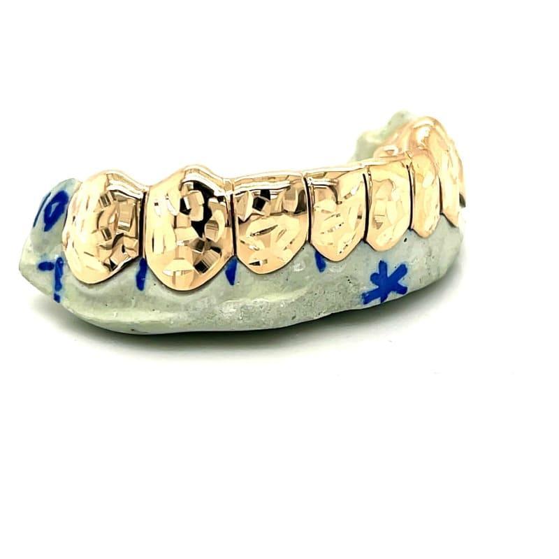 8pc Gold Leaf Cut Grillz - Seattle Gold Grillz