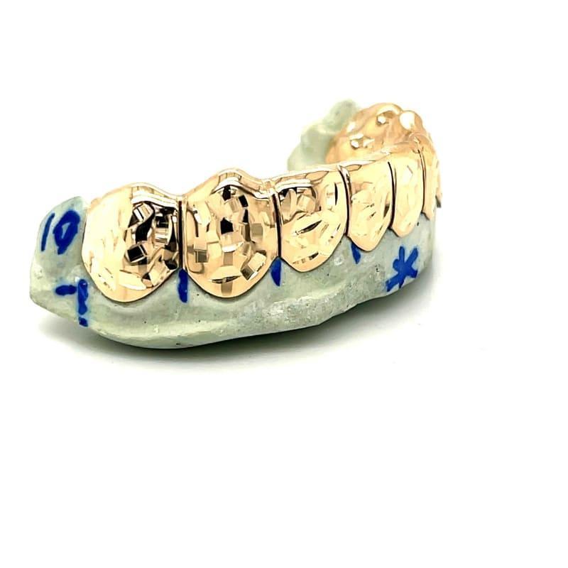 8pc Gold Leaf Cut Grillz - Seattle Gold Grillz