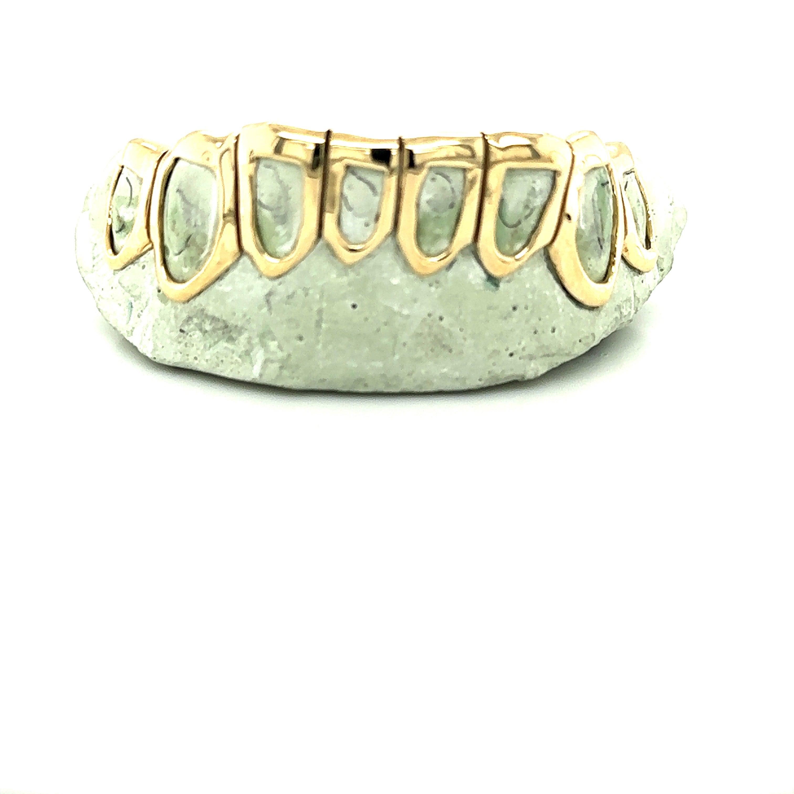 8pc Gold Open Face Bottom Grillz - Seattle Gold Grillz