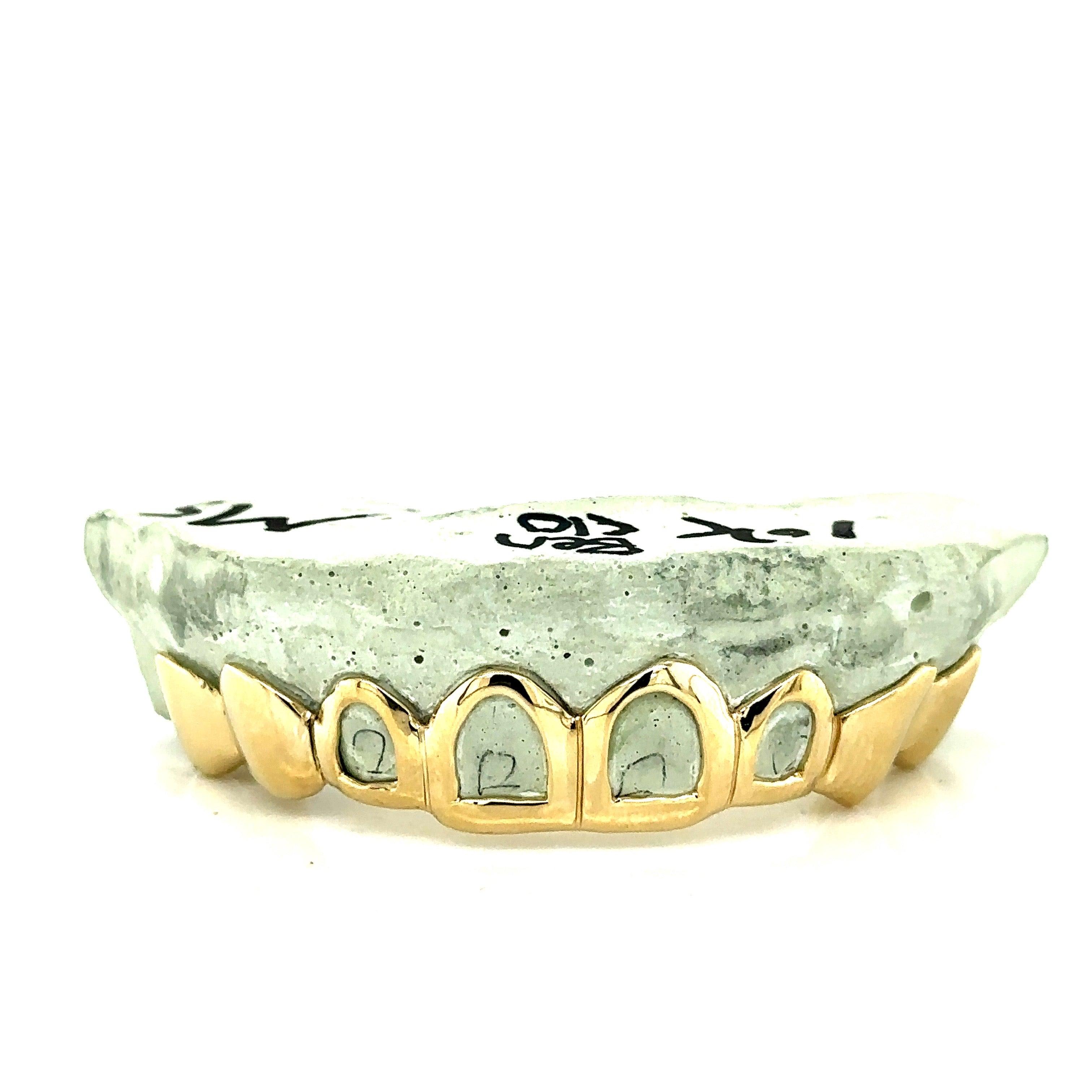 8pc Gold Open Face Top Grillz - Seattle Gold Grillz