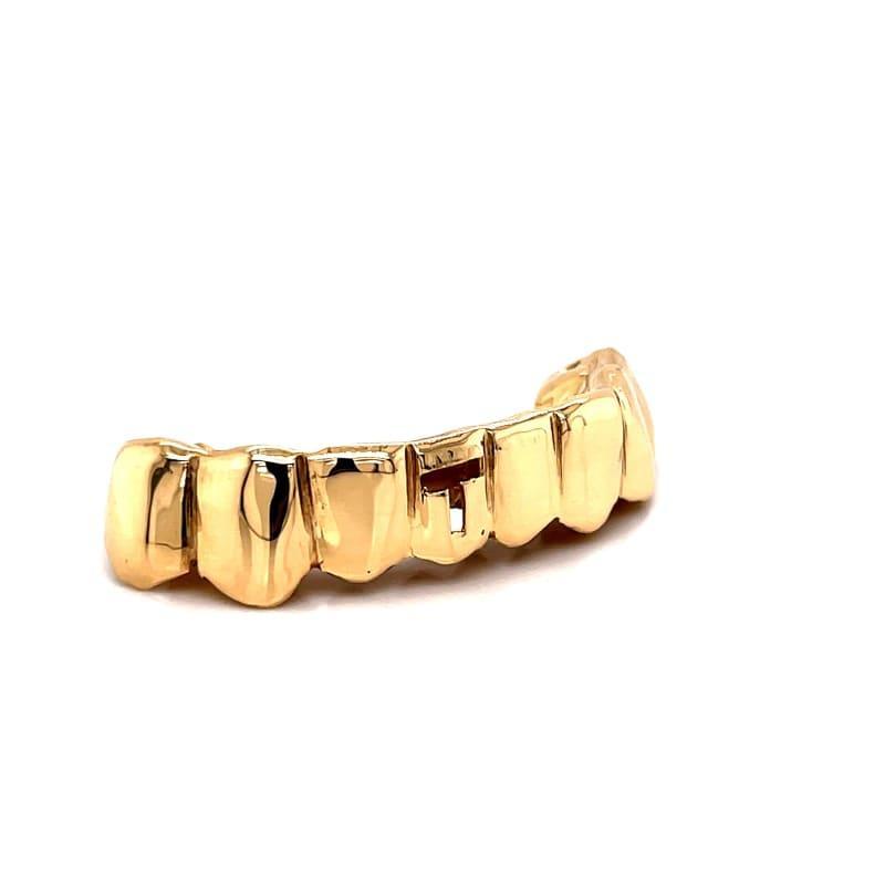 8pc Gold Open Initial Grillz - Seattle Gold Grillz