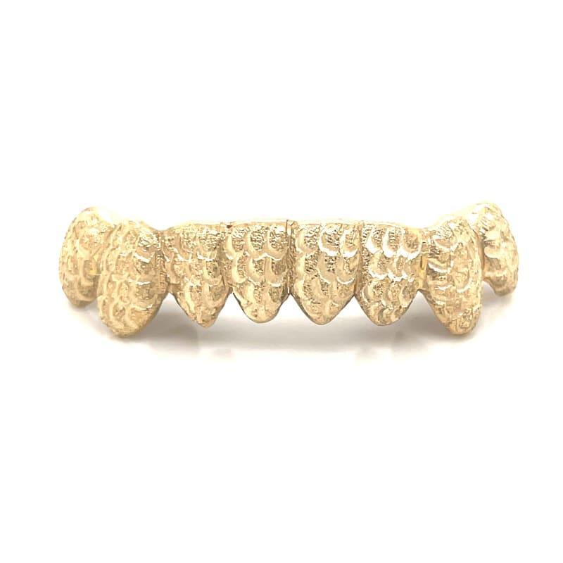 8pc Gold Snakeskin Bottom Grillz - Seattle Gold Grillz