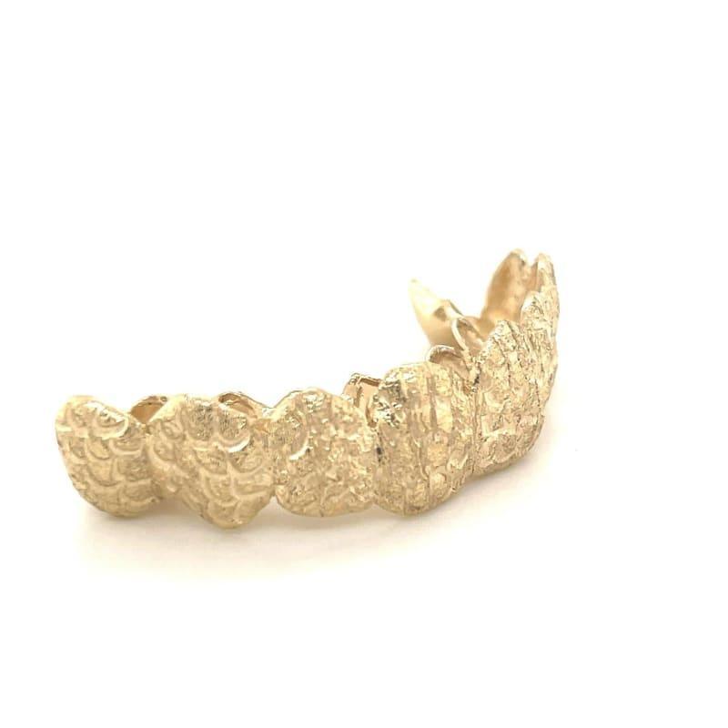 8pc Gold Snakeskin Top Grillz - Seattle Gold Grillz