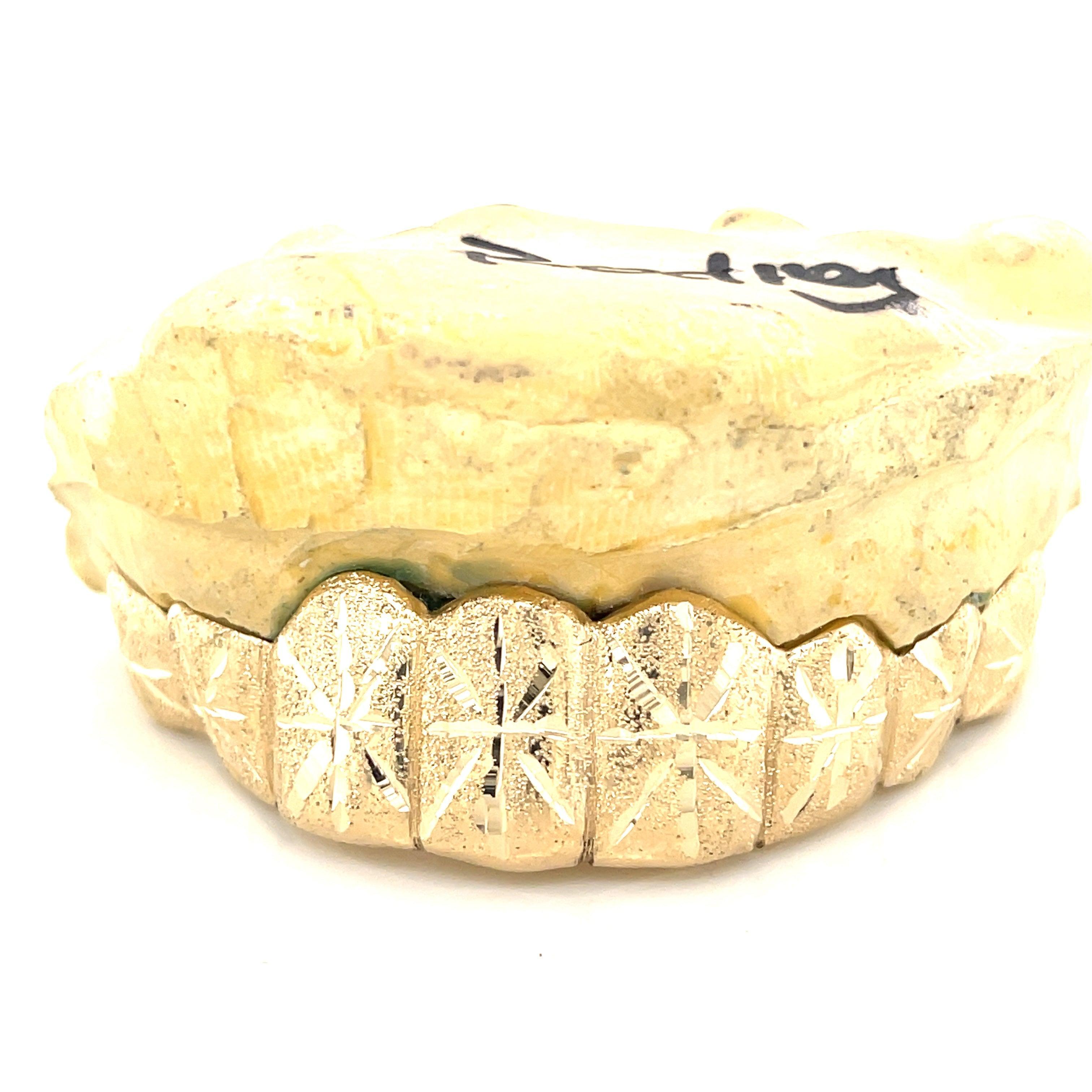 8pc Gold Snowfall Top Grillz - Seattle Gold Grillz