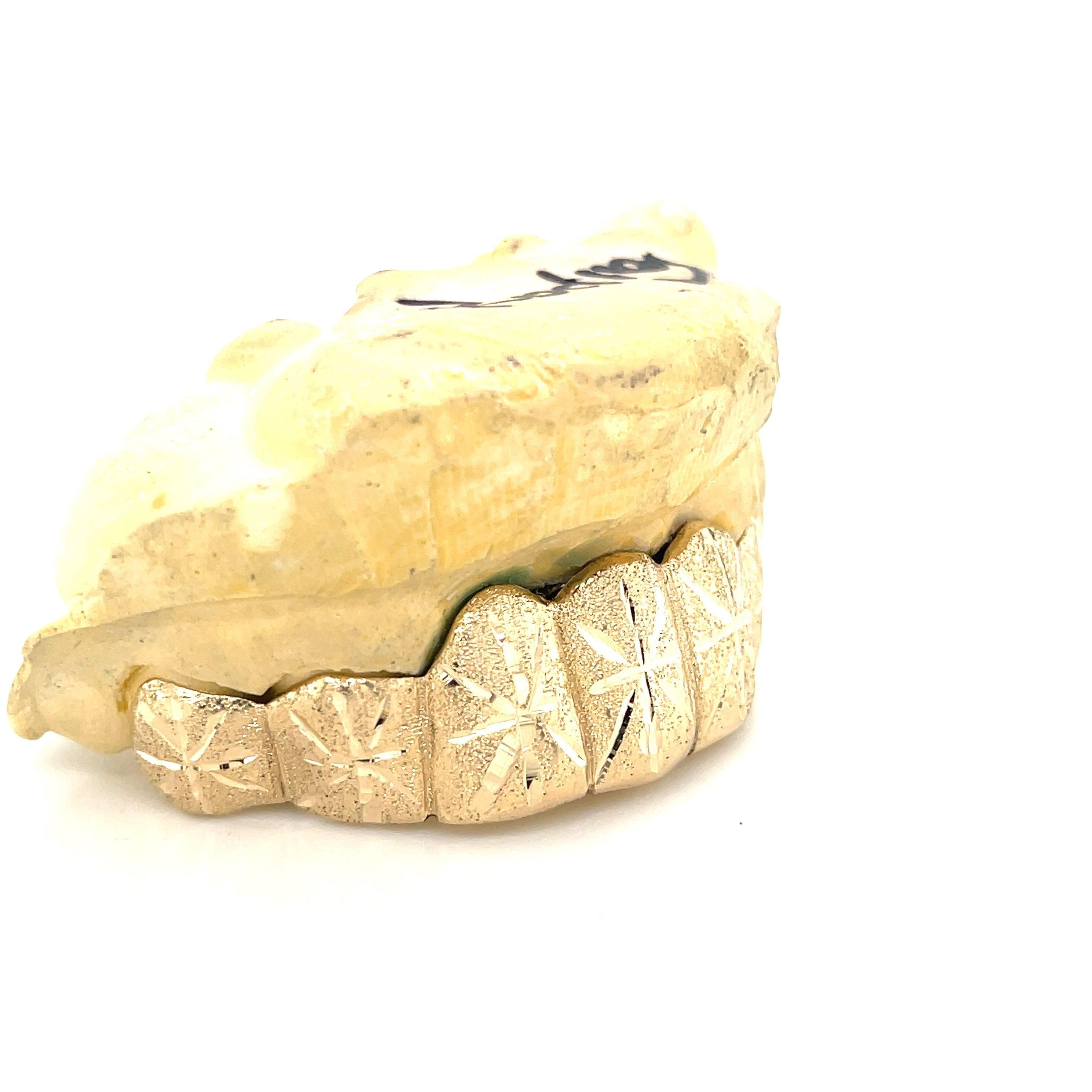 8pc Gold Snowfall Top Grillz - Seattle Gold Grillz