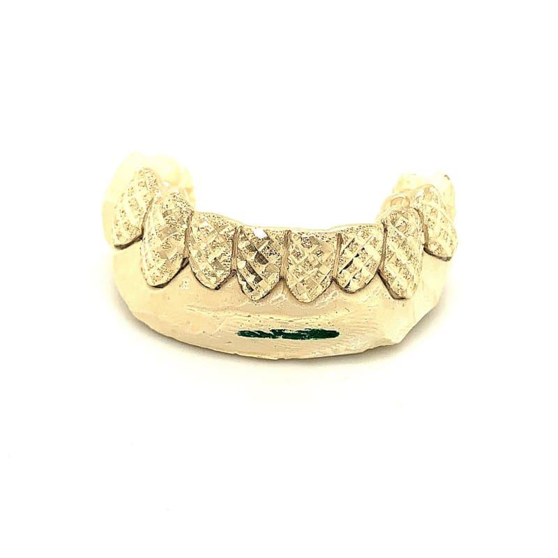 8pc Gold Snowflake Bottom Grillz - Seattle Gold Grillz