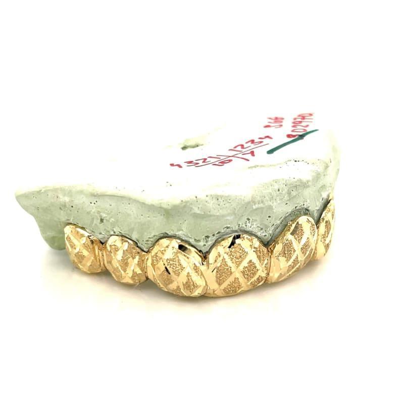 8pc Gold Snowflake Top Grillz - Seattle Gold Grillz