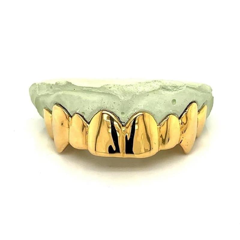 8pc Gold Top Grillz - Seattle Gold Grillz