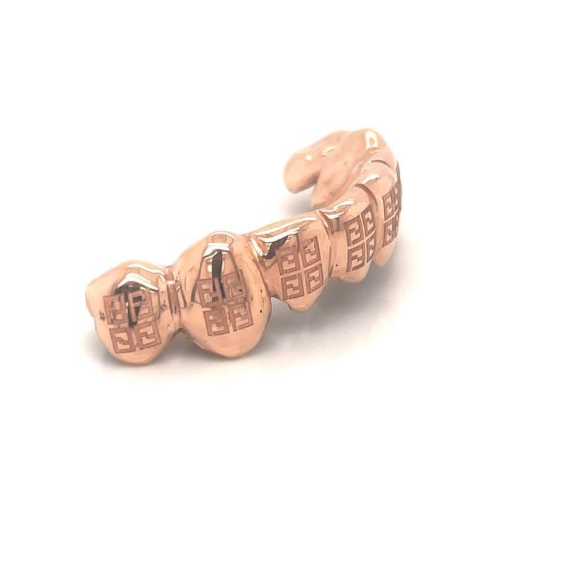 8pc Rose Gold Fendi Bottom Grillz - Seattle Gold Grillz