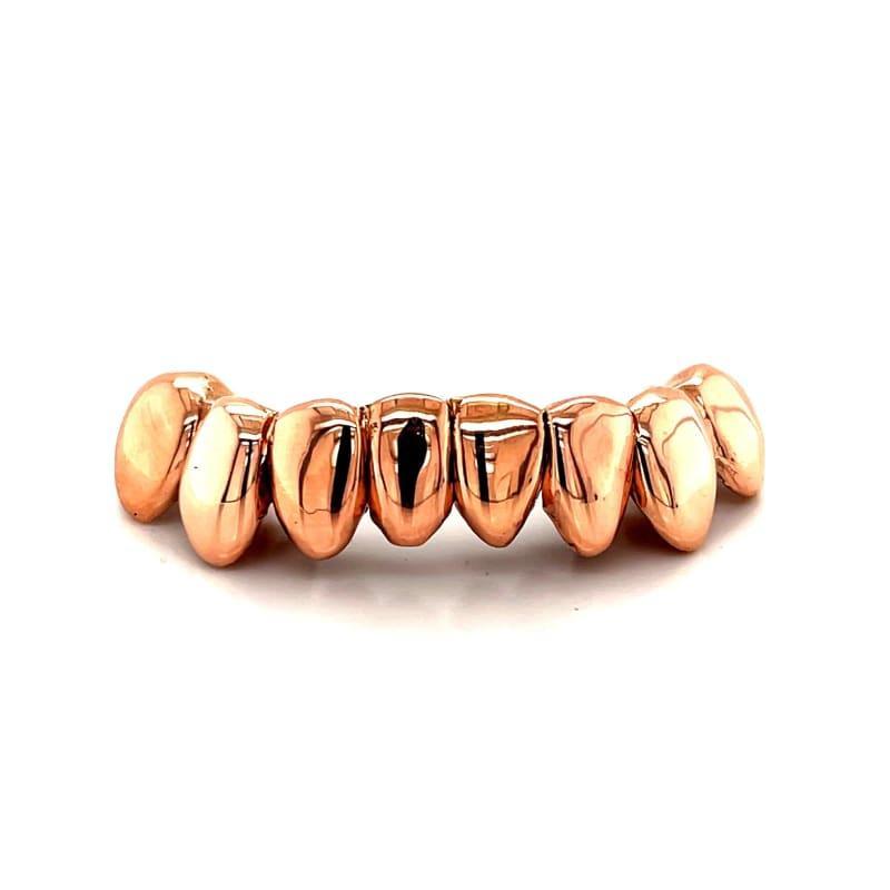 8pc Rose Gold Perm Cut Grillz - Seattle Gold Grillz