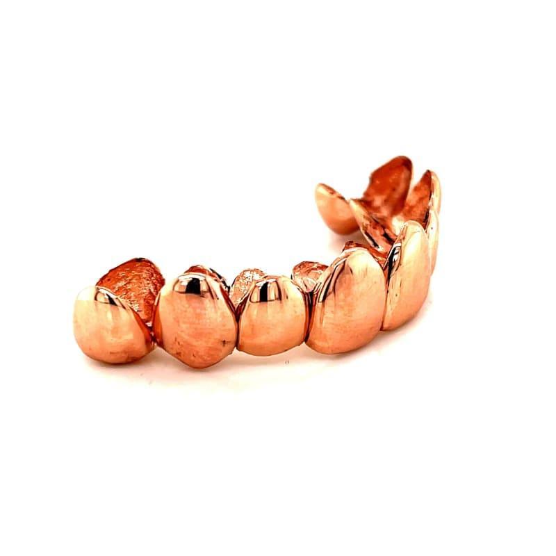 8pc Rose Gold Perm Cut Grillz - Seattle Gold Grillz