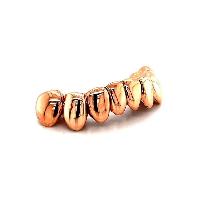 8pc Rose Gold Perm Cut Grillz - Seattle Gold Grillz