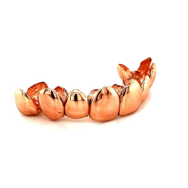 8pc Rose Gold Perm Cut Grillz - Seattle Gold Grillz