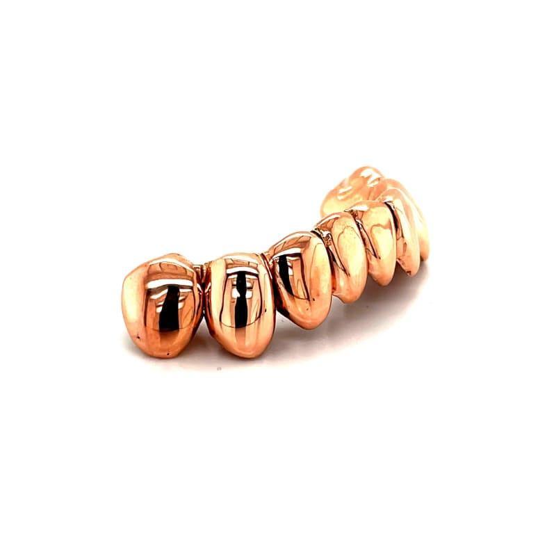 8pc Rose Gold Perm Cut Grillz - Seattle Gold Grillz