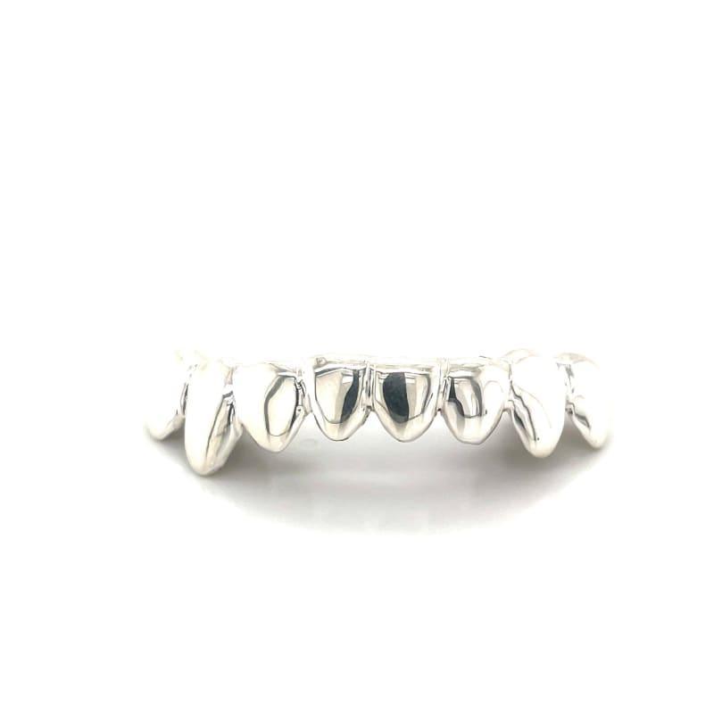 8pc Silver Bottom Grillz - Seattle Gold Grillz