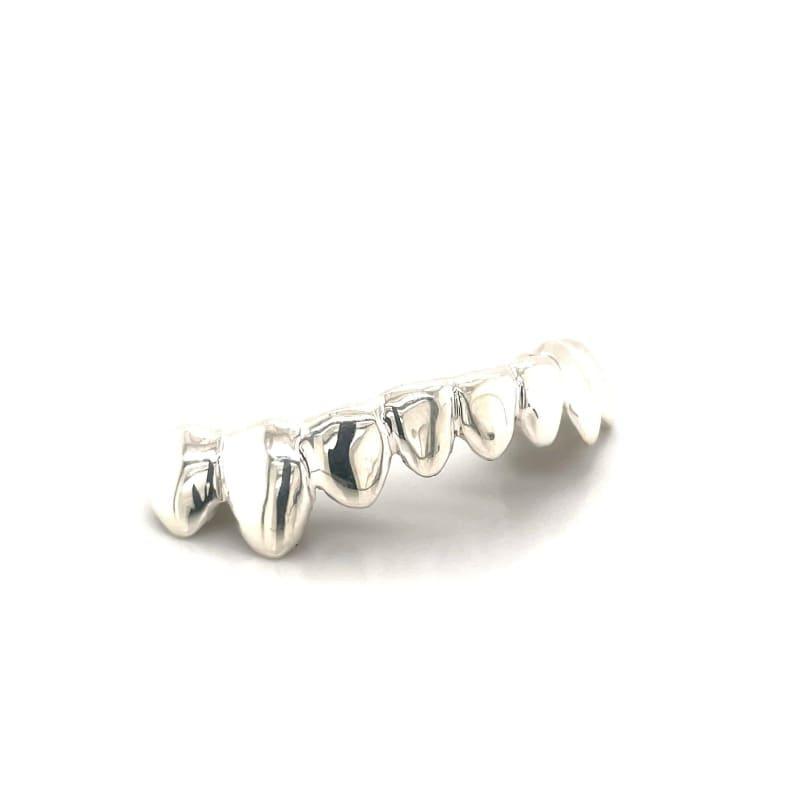 8pc Silver Bottom Grillz - Seattle Gold Grillz