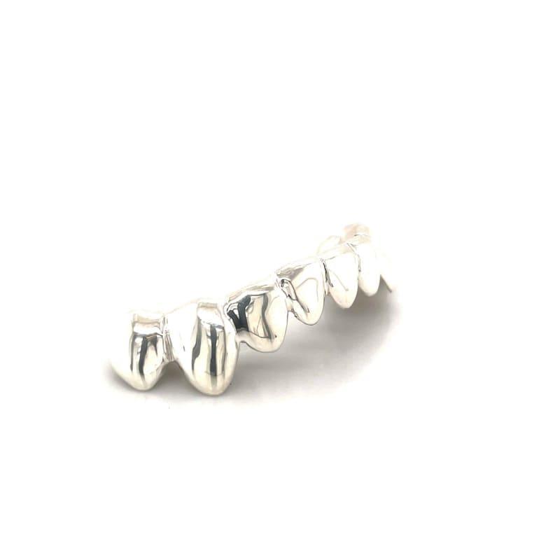 8pc Silver Bottom Grillz - Seattle Gold Grillz